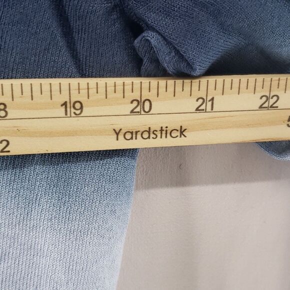 Willow Drive Womens Size L Dip-Dye Tie-Hem Knit Top blue (AM) - Picture 6 of 8